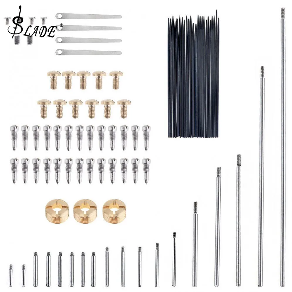 92pcs Saxophone Repair Parts Set Complete Tools Saxophone Key Roller Reed Screws Needle Wind Instrument Repair Kit Saxophone Accessories