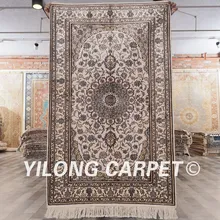 YILONG 3'x" Античная Шелковый коврик персидский ковер ручной вязки Бежевый классические ковры(YHW230B3x5