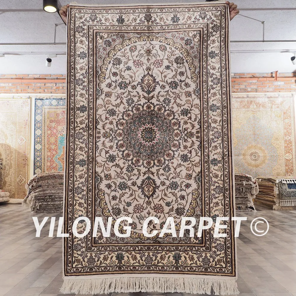 Yilong 3 X5 Antike Seide Bereich Persischen Teppich Handgeknupfte
