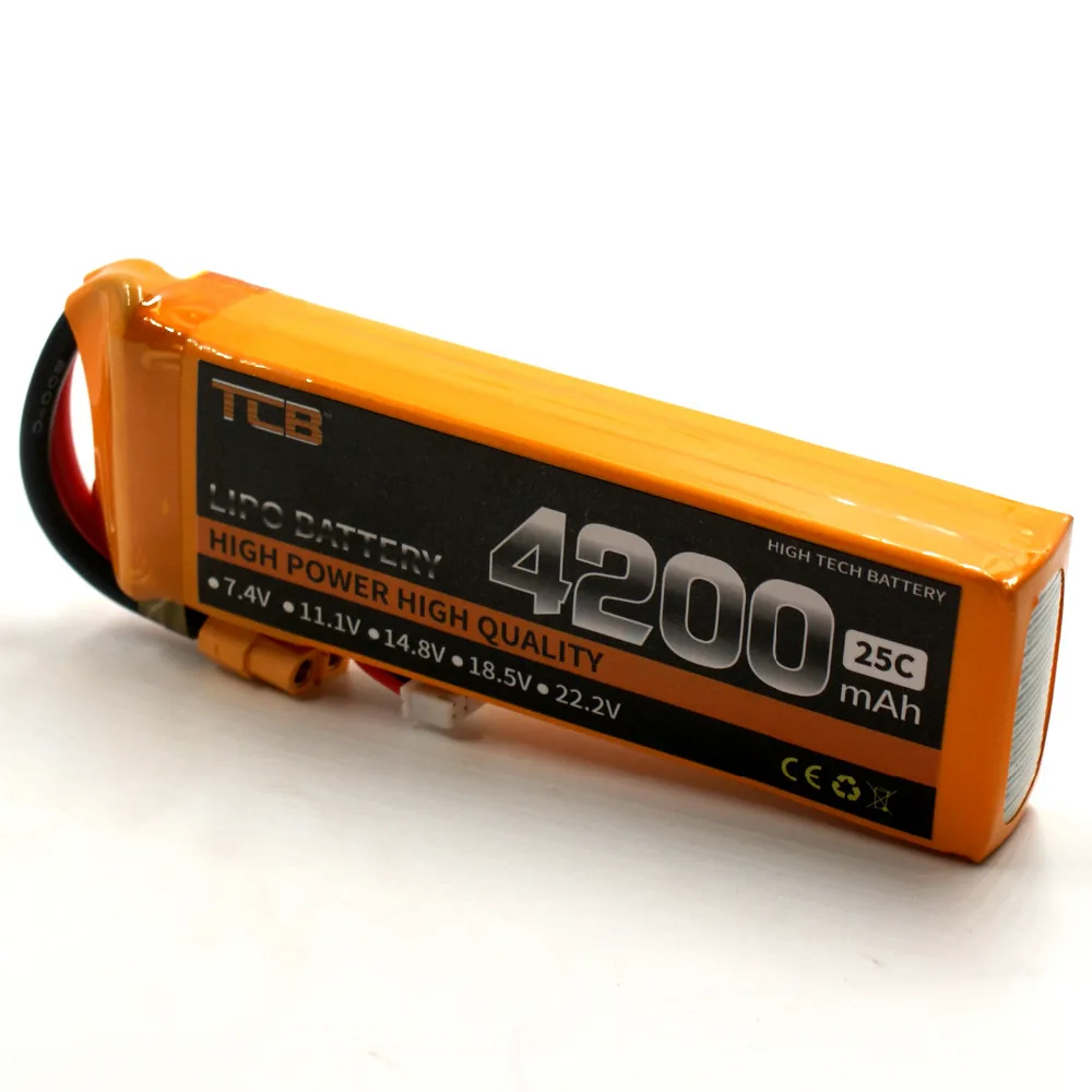 TCB RC Lipo battery 11.1v 4200mAh 25C 3s RC airplane Helicopter Four