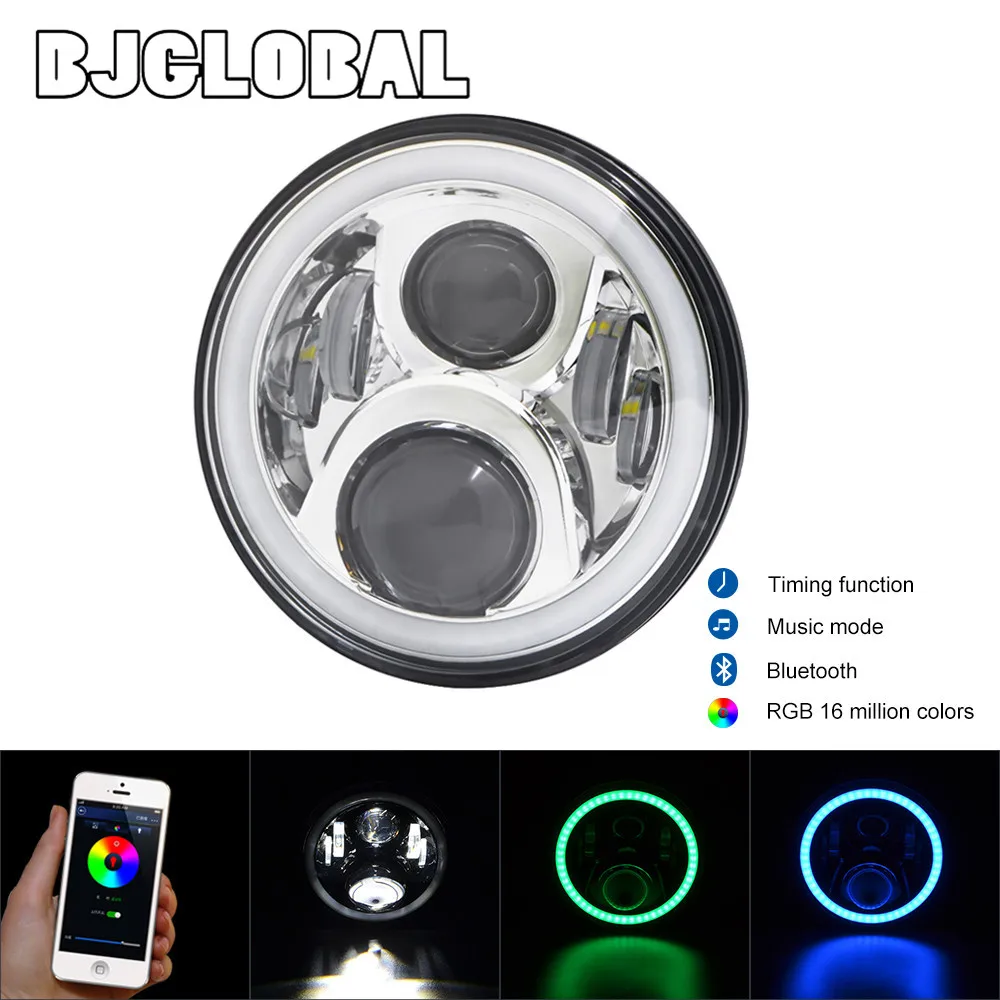 

Black Motorcycle Headlight LED DRL Indicator Turn Light Fog Light For Harley Touring Softail Fog Lamp Turn Signal Lights Headlig