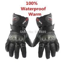 2014 de Invierno Guantes de Moto Caliente Impermeable Motocross Carreras de Motos Moto Ciclismo Guante luvas guantes Ml XL Negro Azul Rojo