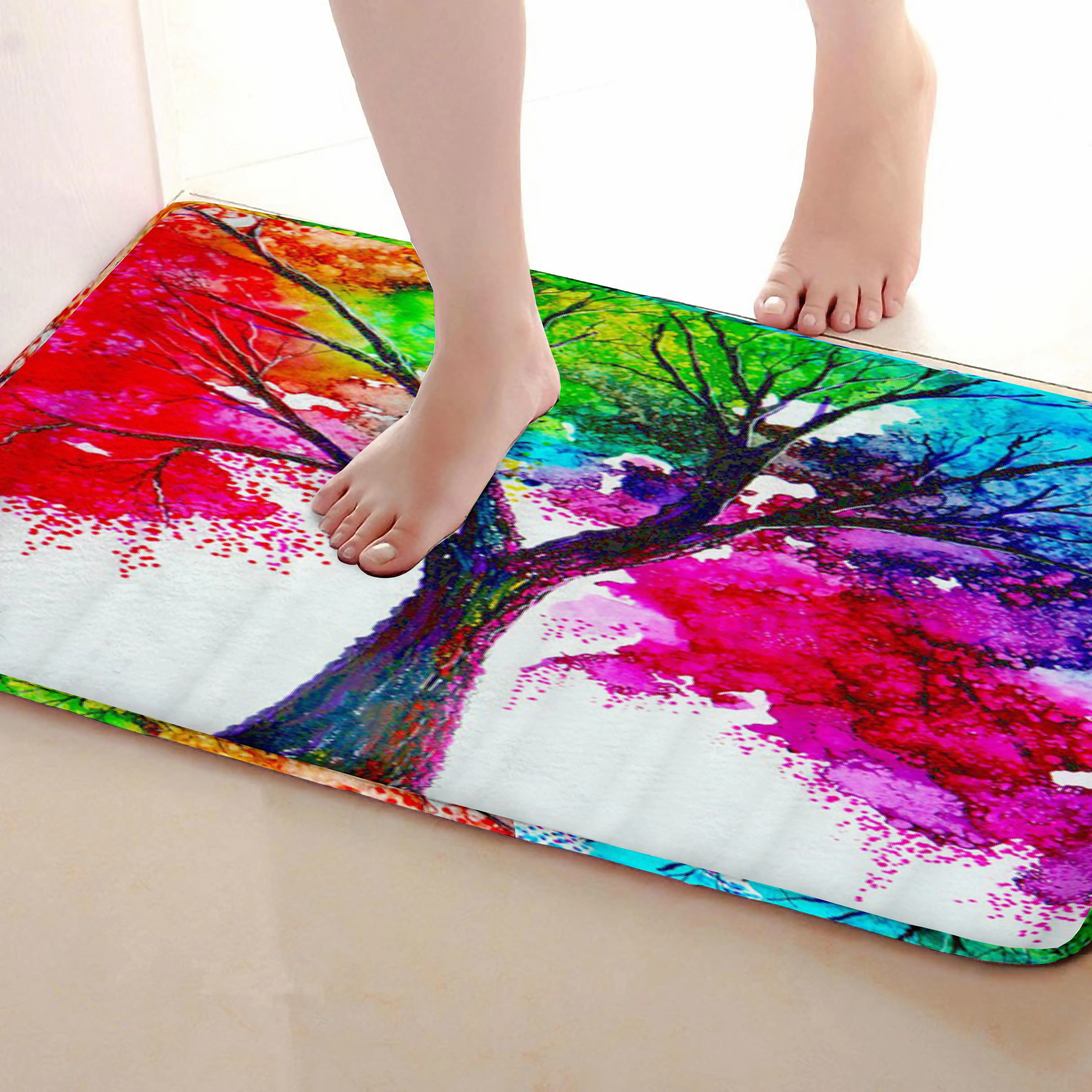 Дерево стиль коврик для ванной комнаты, смешной Противоскользящий коврик для ванной, занавески для душа s аксессуары, соответствующие вашей душевой занавеске