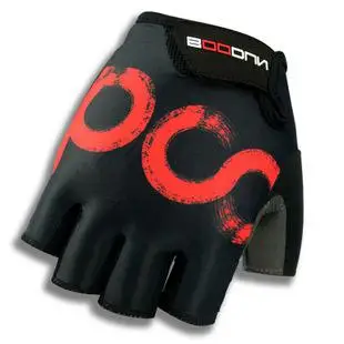 BOODUN мужские и женские перчатки для велоспорта с открытыми пальцами гелевые велосипедные перчатки для детей BMX для мальчиков и девочек велосипедные перчатки для спортзала Кроссфит спортивные перчатки - Цвет: Black