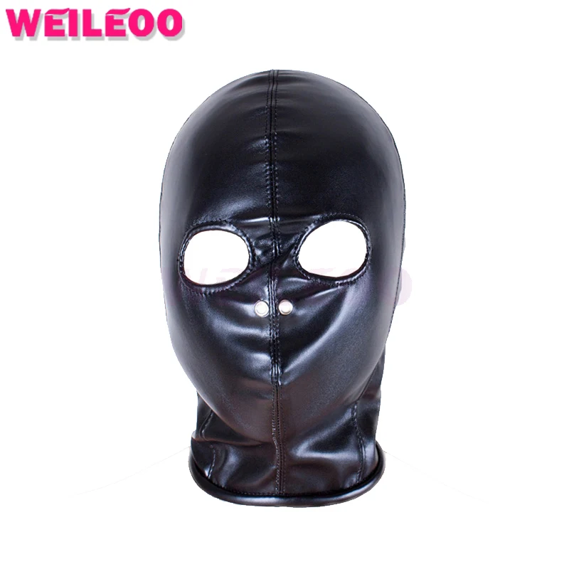 Eye Unblocked Leather Bdsm Mask Sex Mask Erotic Toy Game Adult Game