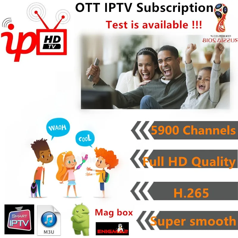 

Europe IPTV Subscription Rocksat Franch UK German Arabic Sweden Portugal IPTV Support Android m3u enigma2 mag250 TVIP 6000+Live