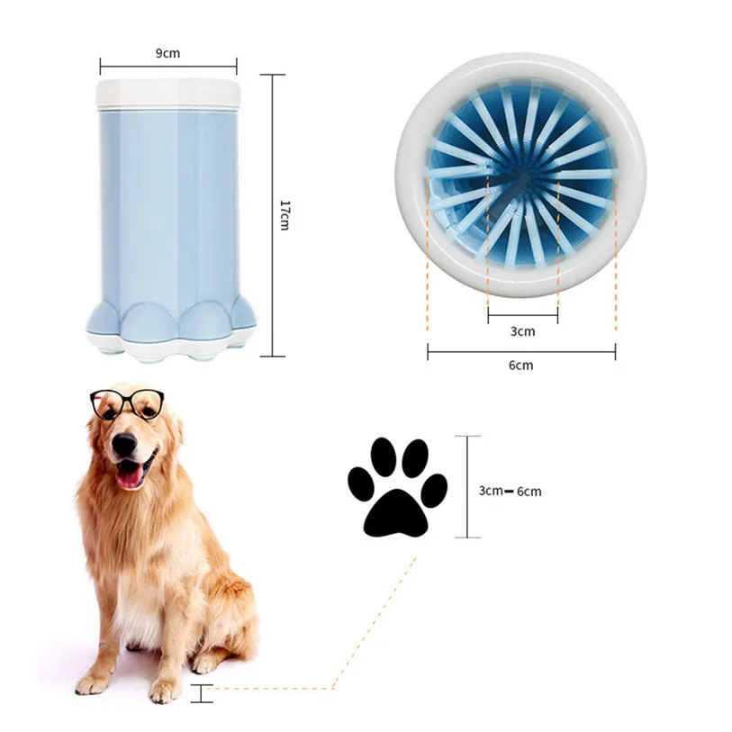 Pet Cats Dogs Foot Clean Cup For Dogs Cats Cleaning Tool Soft Plastic Washing Brush Paw Washer Pet Accessories for Dog 40DC25 (6)