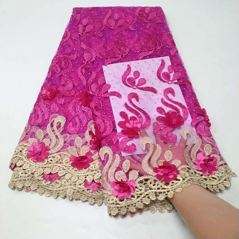 

African Lace 2019 Latest French Nigerian Lace Fabric Bridal High Quality Swiss Net Tulle Lace Fabric For Wedding Party