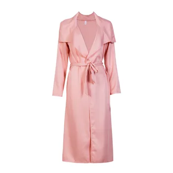 

Trench Coat Women Basic Solid Lightweight Open Front Long Sleeve Overcoat Cardigan Top UK Women's Overcoat