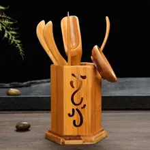 [GRANDNESS] Китайский Ча Дао Набор 6 шт. шестигранник бамбуковая чайная посуда китайский кунг фу чайная церемония Ча Дао Набор инструментов