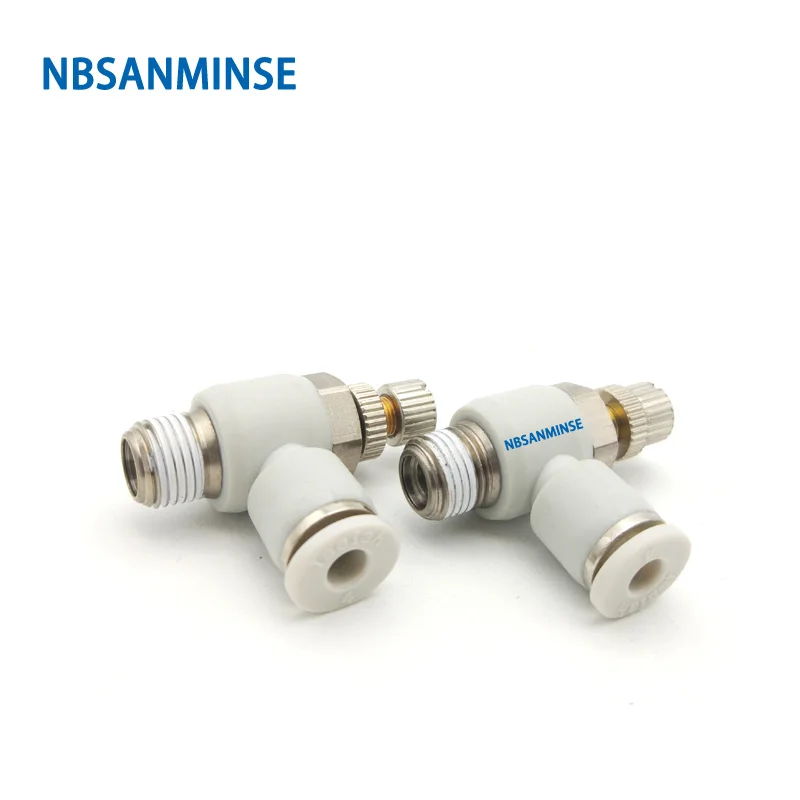 

10Pcs/lot JSC04-M6 Tube Outside Diameter 4 Thread Size M6 Pneumatic Pipe Fitting ,Speed controllers SANMINSE Sanmin