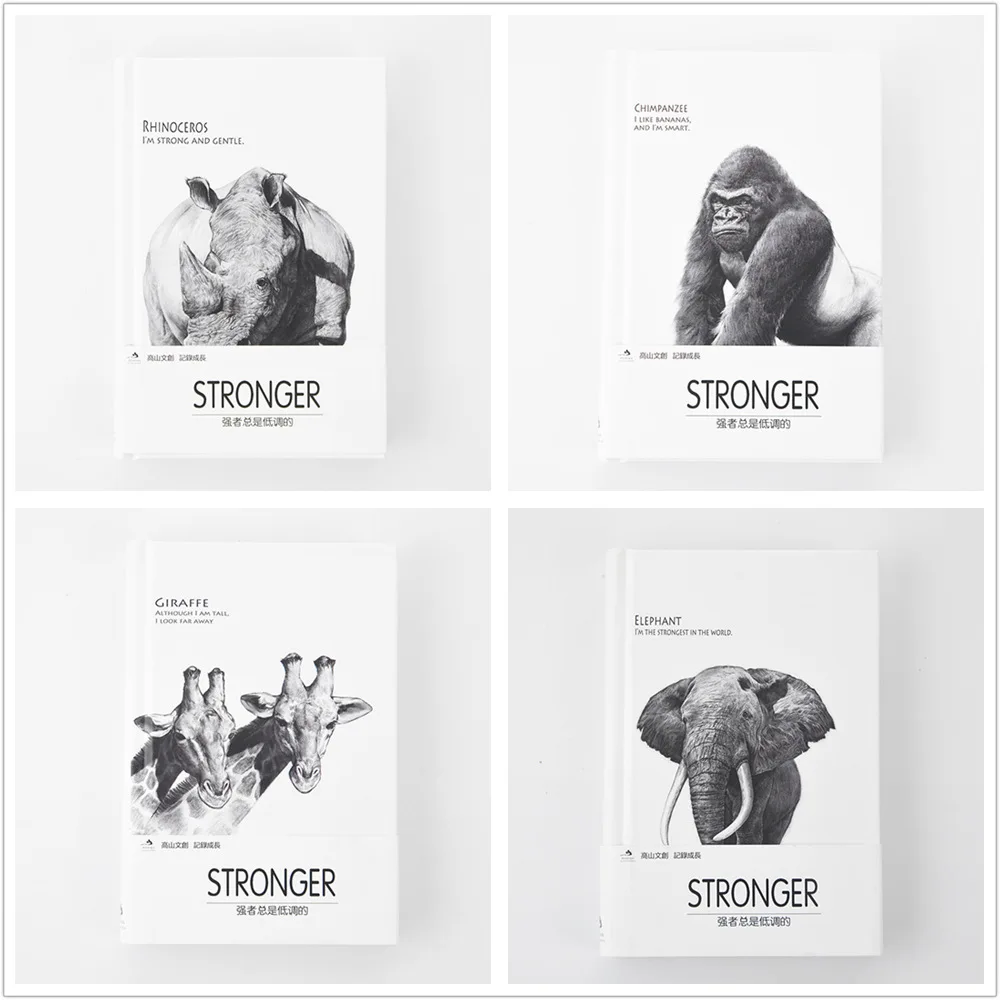 

"Strong" Hard Cover Big Cute Journal Study Notebook Business Diary Memo Boys Stationery Gift
