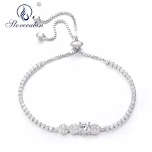 925 пробы серебряный браслет, сверкающая нить, женский теннисный браслет, CZ Циркон, серебряные ювелирные изделия с кристаллами, женские браслеты