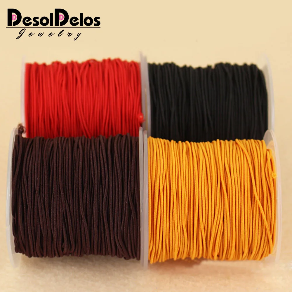 

0.8mm 1mm Round Elastic Cord Beading Stretch Thread Black Red String Rope for DIY Buddha Beads Bracelet Necklace Jewelry Making