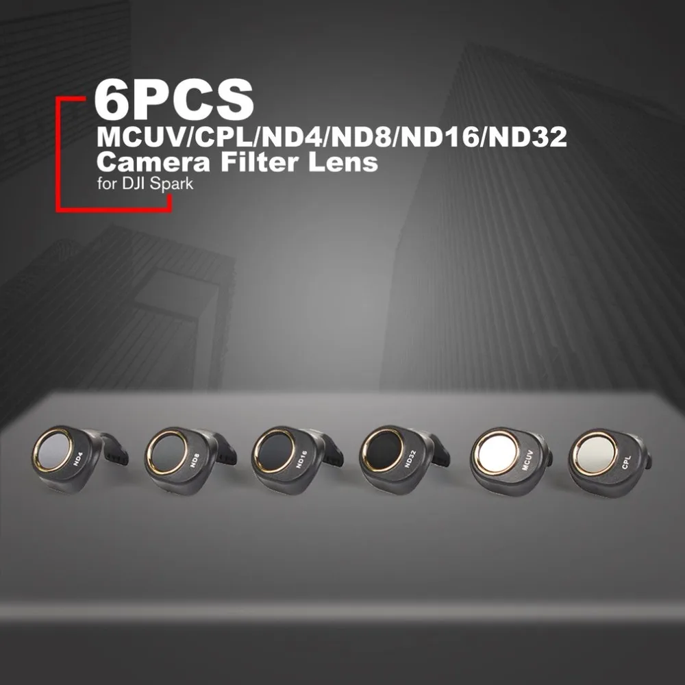 6 шт Sunnylife MCUV/CPL/ND4/ND8/ND16/ND32 Камера фильтр круговой поляризатор нейтральной