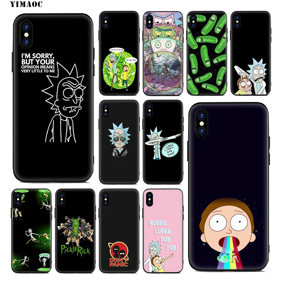 Мягкий силиконовый чехол YIMAOC Rick And Morty для iPhone 11 Pro Xr Xs Max X или 10 8 7 6 6S Plus 5 5S SE |