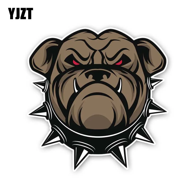 

YJZT 13.8CM*14.2CM An Angry Dog Sticker Car PVC Decal Modelling 12-300499