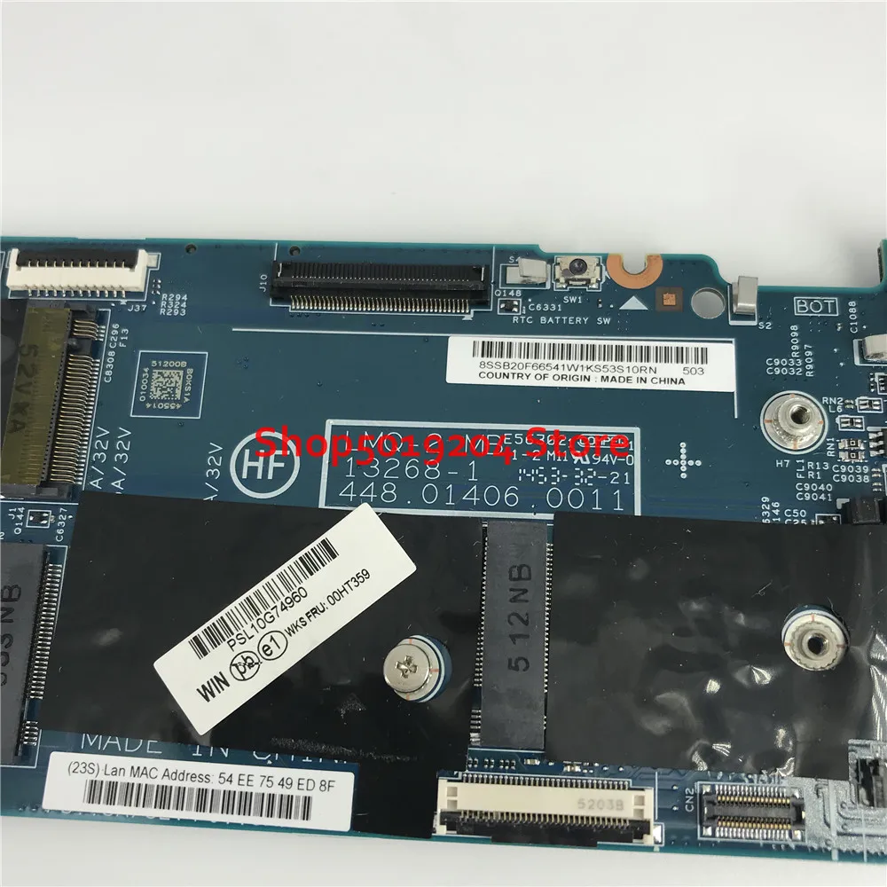 discounted  13268-1 448.01406.0011 00HT359 for lenovo thinkpad X1 Carbon x1c laptop motherboard I5-5300U 8G RAM