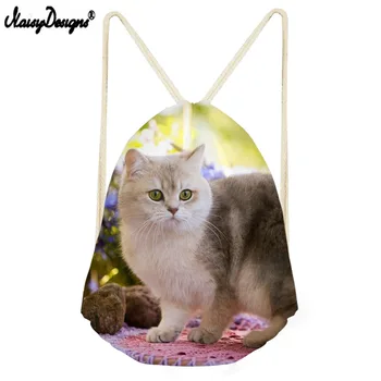 

Noisydesigns 3D Cat Printing Small Drawstring Bag For Women Girls Teenages Woman Drawstring Backpack Bagback Off White Bags
