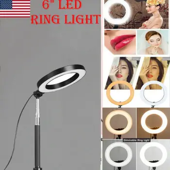 

LED Ring Light 3 Modes 5500K Lamp Photography Camera Photo Studio Phone Video