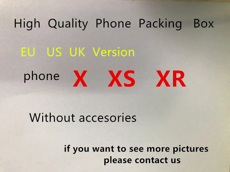 

10pcs/ High Quality US/EU Version Phone Packaging Packing Box Case For PhoneX XS XR Without Accessories Empty Package Box