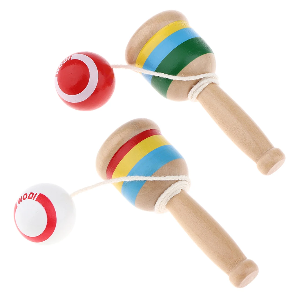 Japanese Classic Wooden Toy Kendama Cup and Ball Toss Catching Game