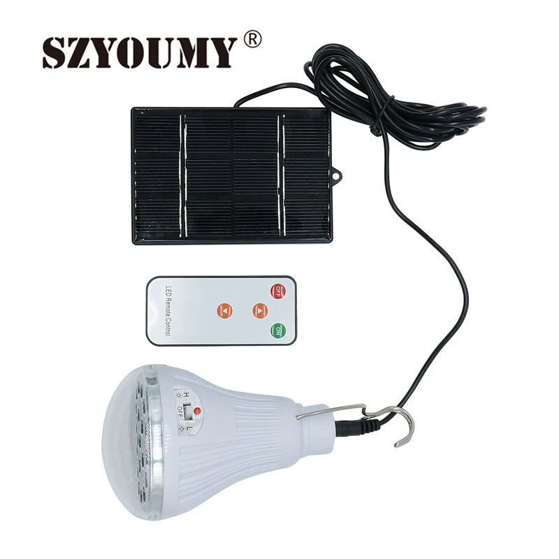 Excellent SZYOUMY Solar LED Bulb Outdoor DC 6V 20 LEDs With Remote Controller Garden LED Lamp Solar Fishing Camping LED Light 20PCS 3