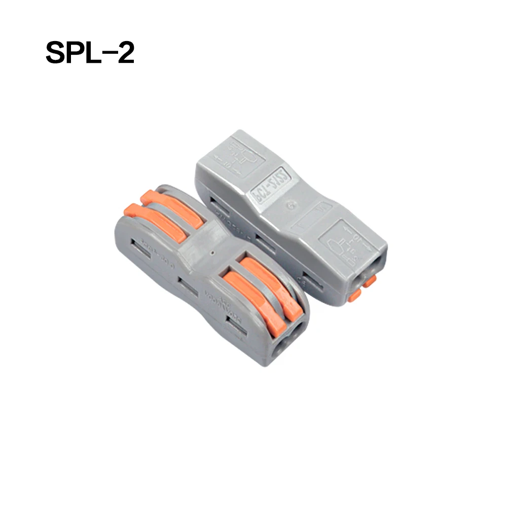 1/10/20/100 шт Тип PTC-212/213/214 обжимных разъёмов, коннекторов для быстрый соединитель проводов SPL-2 SPL-3 клеммной колодки с рычажком 0,08-2,5 мм - Цвет: SPL-2