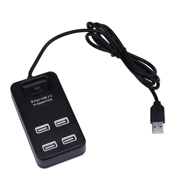 

CARPRIE USB Hub High Speed Support 1TB HDD 4 Port USB2.0 Hub 480Mbps With ON/OFF Switch For Tablet Multi-Port USB Extension Hub