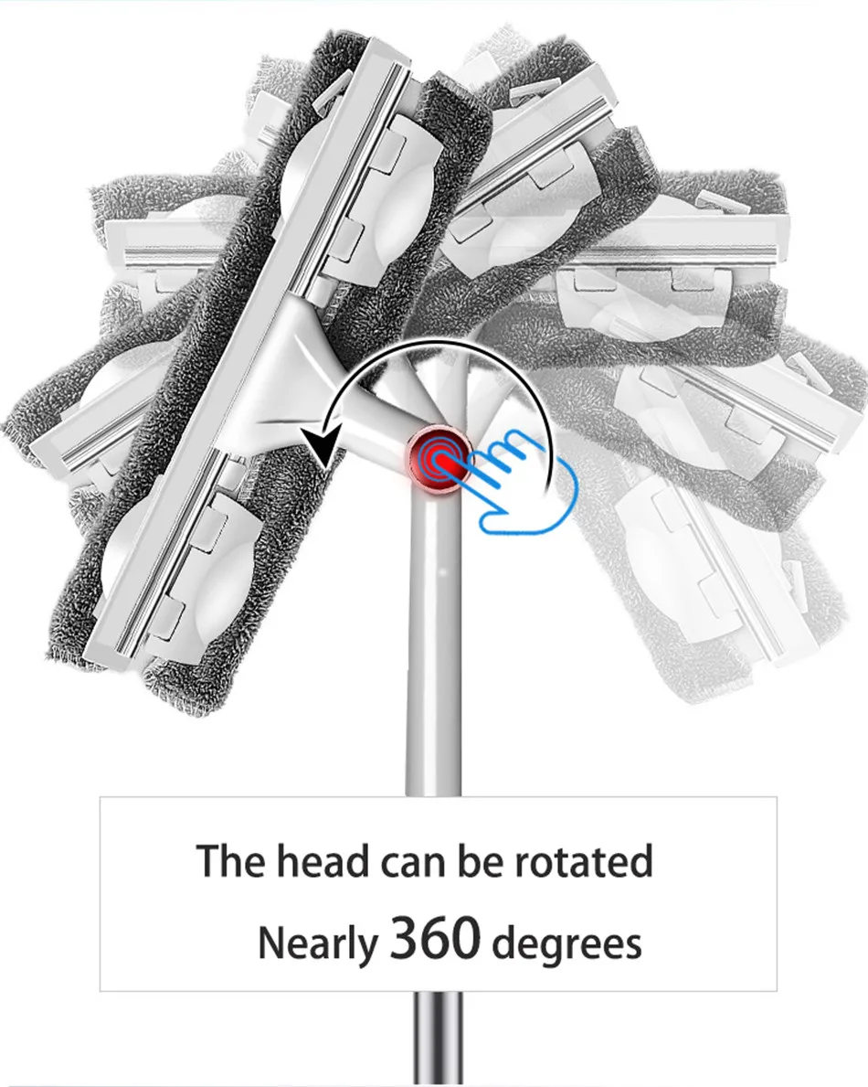 ONEUP Многоуровневая щетка для очистки окон двухсторонняя телескопическая штанга очиститель окон Ракель стеклоочистителя Вращающаяся головка щетки для чистки