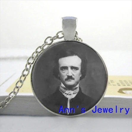 9 Новая мода Edgar Allan Poe подвеска серебряная бронза стеклянный купол ожерелье винтажный стеклянный кабошон для кулона HZ1 - Окраска металла: 9