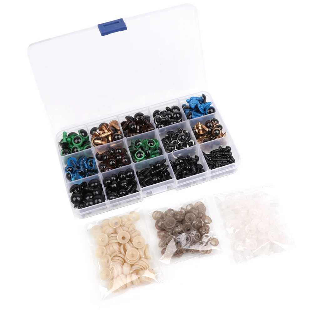 

264pcs 6-12mm Colorful Dolls Accessories Safety Eyes Hand and Sewing Supplies Storage/Clothing DIY and Sewing Supplies Storage