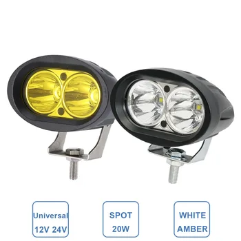 

OVAL LED WORK LIGHT UNIVERSAL 12V 24V 20W CAR MOTORCYCLE TRUCK TRAILER PICKUP 4X4 SUV EXTRA DRIVING HEADLIGHT INDICATOR FOG LAMP