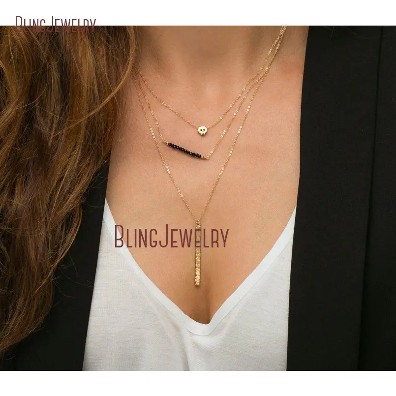 20180522-NM14431-dainty birthstone necklaces everyday necklace gold rose gold silver delicate stone necklace bar layered and long ln601