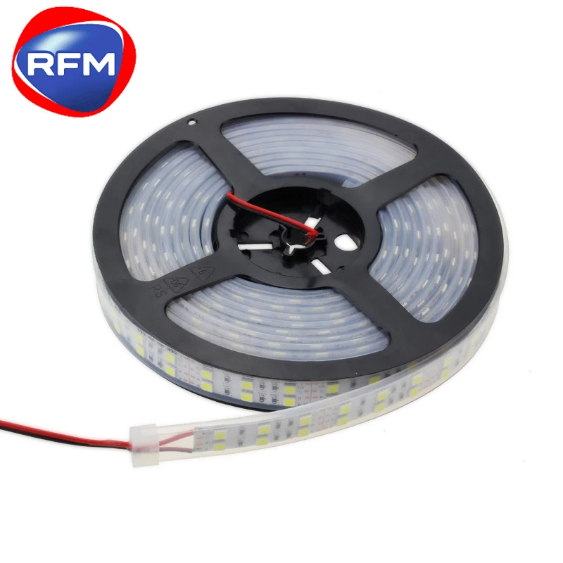Двухрядная SMD 5050 Светодиодная лента DC12V 24V 120led/m Водонепроницаемая светодиодная IP67