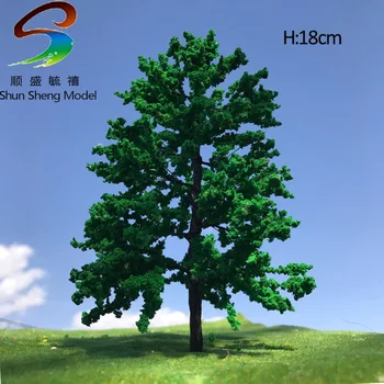 

2pcs H:18cm Scale Model Wire Middle Green Tree For Train Layout Set Model Scale Trees for Z Scale