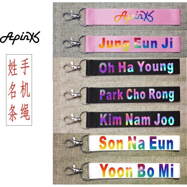Kpop APINK Phone Rope Holder Keychain Laser Stock Offical dolls toys for students girl boy Toy Collection | Игрушки и хобби
