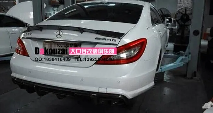 Подходит для Mercedes-Benz CLS63 CLS350 CLS300 W218 RENNTECH углеродного волокна задний спойлер заднего крыла