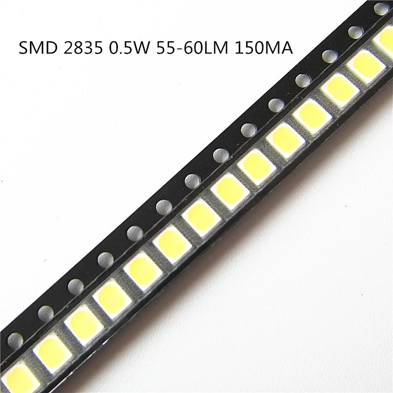 2835-1050 шт.> SMD светодио дный 0,5 чип 105 Вт 3 В в 150mA белый 55-60LM ультра яркий 0,5 Вт поверхностного монтажа PCB светодио дный LED светодиод лампы - изображение