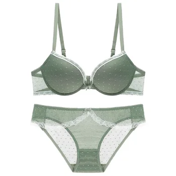 

AMX 2018 New Women Lace Bra and Panty Set Girls Push Up Bras Ladies Underwear Set Factory Price