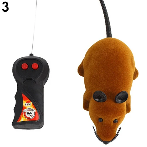 Игрушки для животных смешной RC беспроводной пульт дистанционного управления Крыса Мышь игрушка для кота собаки домашнего животного - Цвет: brown
