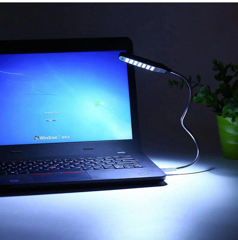 HECULAS USB Led Настольная лампа сверхъяркая 28 светодиодов Мини Гибкий Ночная переносная лампа Мощность для ноутбука чтение книг освещения