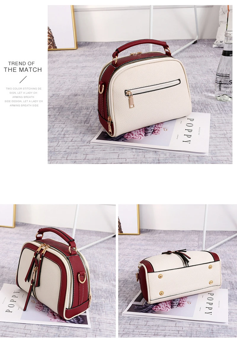 New Women Luxury Handbags Fashon PU Leather Lady Letter Strap Shoulder Bag Mini Female Panelled Designer Travel Crossbody SS3535 (12)