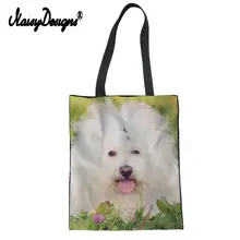 Женская сумка для шоппинга, холст сумка, сумка, болоунская собака, 3D принт, женская сумка для путешествий, складная, большая, продуктовая сумка на плечо, сумка