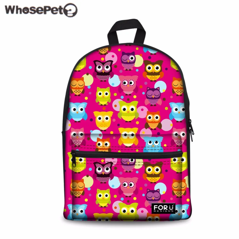 

WHOSEPET Backpack Women Cartoon Bird Print School Bag for Teenager Girls Fashion Travel Bag Female Daily Daypack Bolsa Mochila
