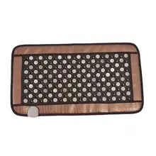 POP RELAX Mixed tourmaline jade infrared heating magnetic therapy flat mat Mattres Germanium/tourmaline stone physiotherapy pad tourmaline mattress electric heating tourmaline seat thermal mat natural stone butt relax far infrared therapy massage