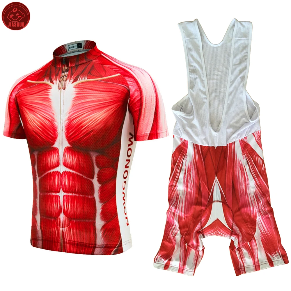 

NEW 2017 MUSCLE Classical Bicycle Team Bike Cycling Sets / Wear Jersey / Bib Shorts Breathable Gel Pad CHOOSES JIASHUO CLASSICAL