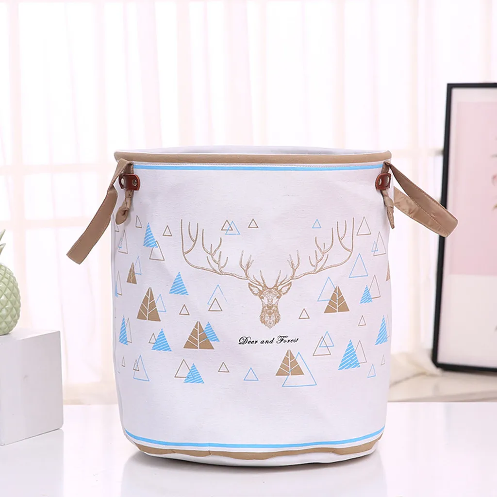 Cotton Linen Waterproof PE Coating Storage Basket Sundries Storage Box July 15 DropShipping