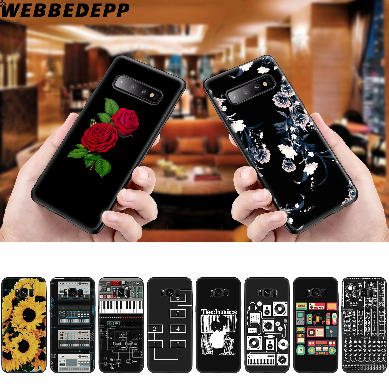 WEBBEDEPP DJ музыкальный фонограф мягкий чехол для Samsung Galaxy S10 S10e S9 S8 Plus S7 S6 Edge &amp J6 2018 Note