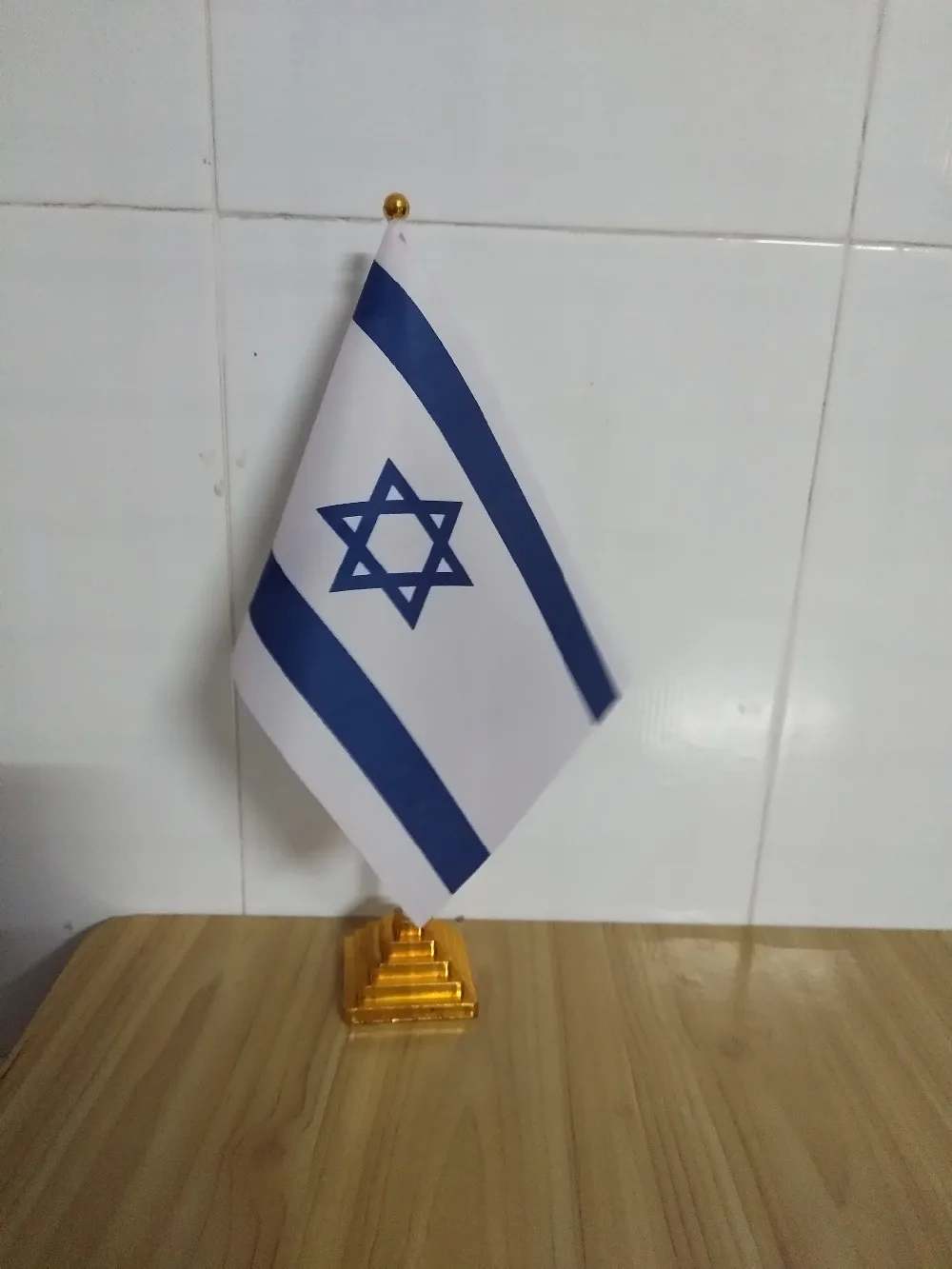 BANDERINA de DESPACHO JERUSALEN EN Israel 14 x 21 cm AZ FLAG Bandera de Mesa de JERUSALÉN 21x14cm 